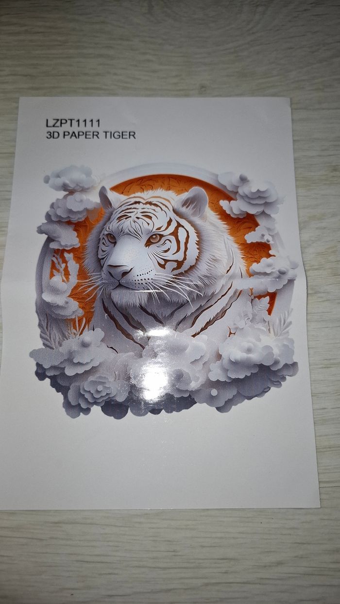 Puzzle en bois tigre blanc - photo numéro 2