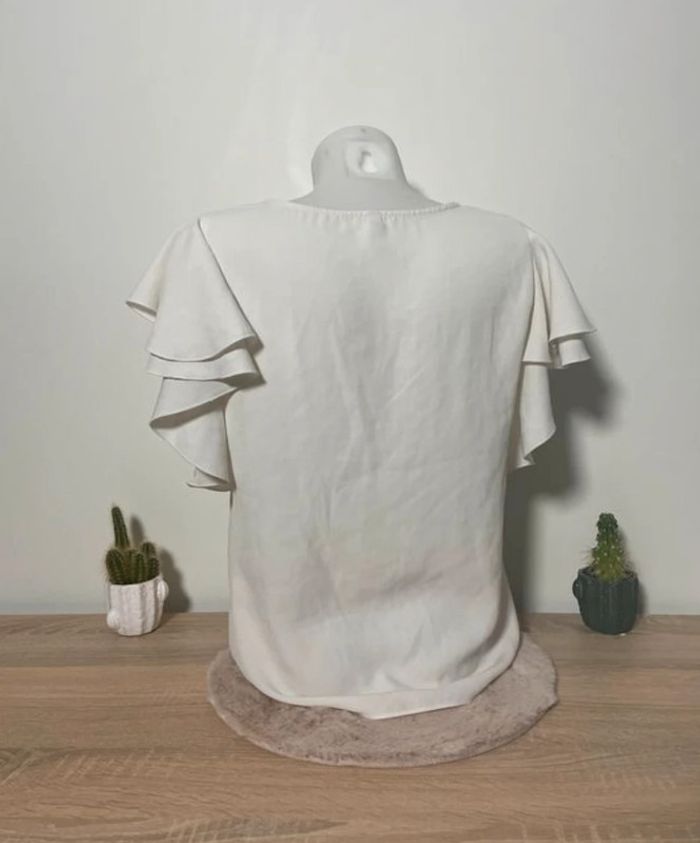 Top élégant blanc crème Stradivarius - photo numéro 2