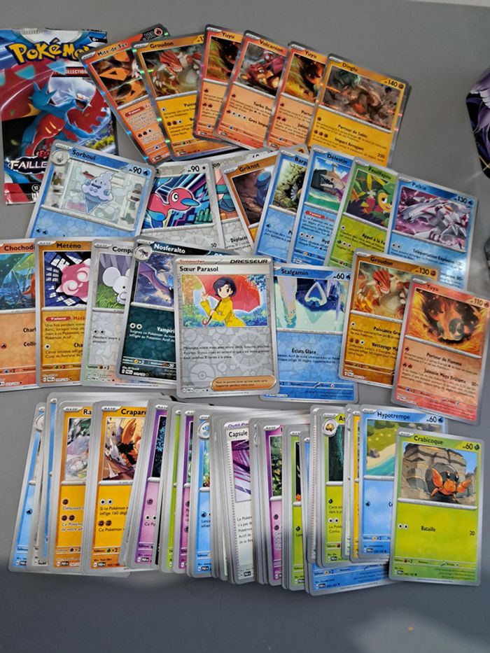 Lot de 91 cartes pokémon ev4 faille paradoxe