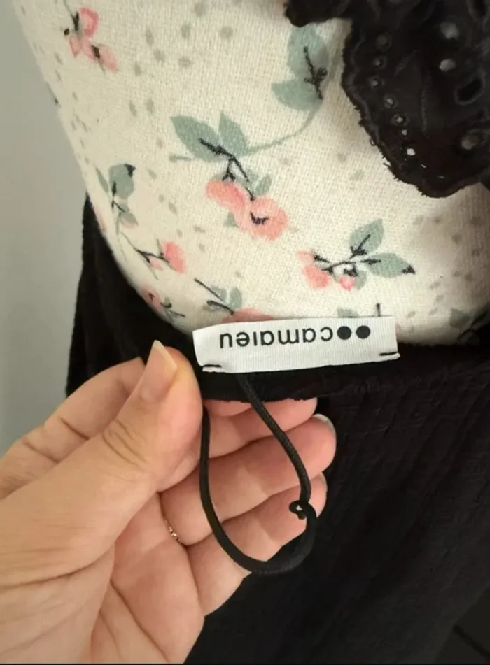 Robe d'été noire Camaïeu taille S ou 36 - photo numéro 2