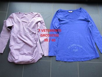 Lot 7 vêtements grossesse / maternité 38 / 40 / M printemps / été + don de vêtements