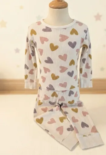 Pyjama Fille Kiabi - 3 ans - Côtelé Motifs Cœurs