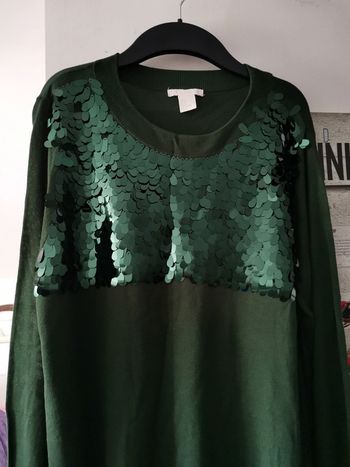 Joli Pull vert sapin Neuf