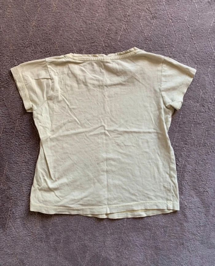 T-shirt jaune fille taille 6 ans - photo numéro 2