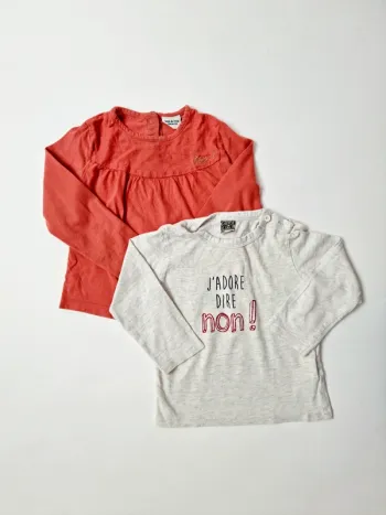 Lot de 2 t-shirts manches longues Tape à l'oeil