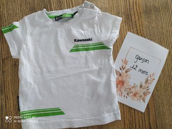 T shirt Kawasaki 12mois comme neuf