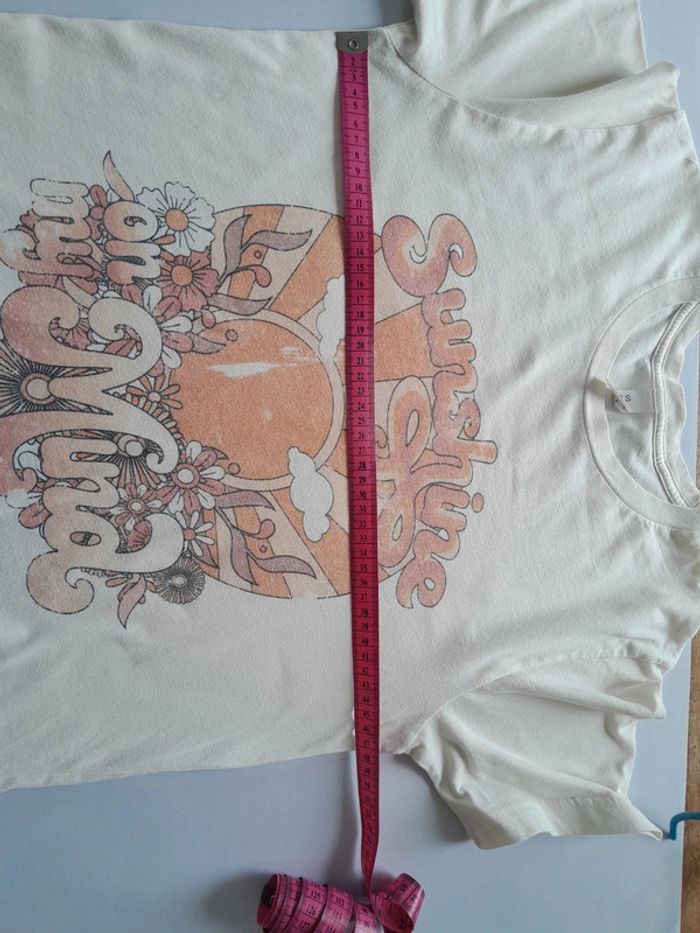 Tee shirt imprimé Sunshine on my Mind canvas mixte - photo numéro 6