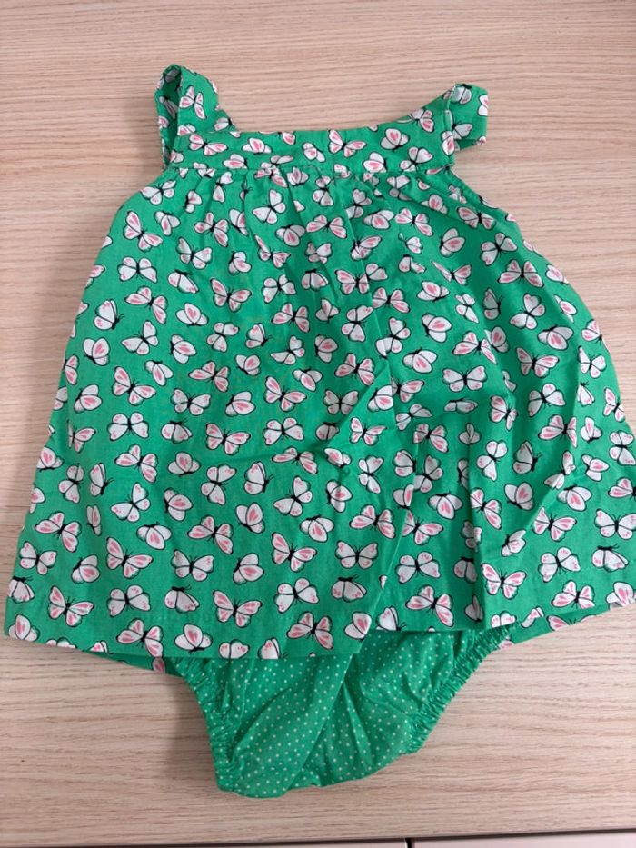 Robe body fleurs vertes Carter’s 12 mois - photo numéro 4