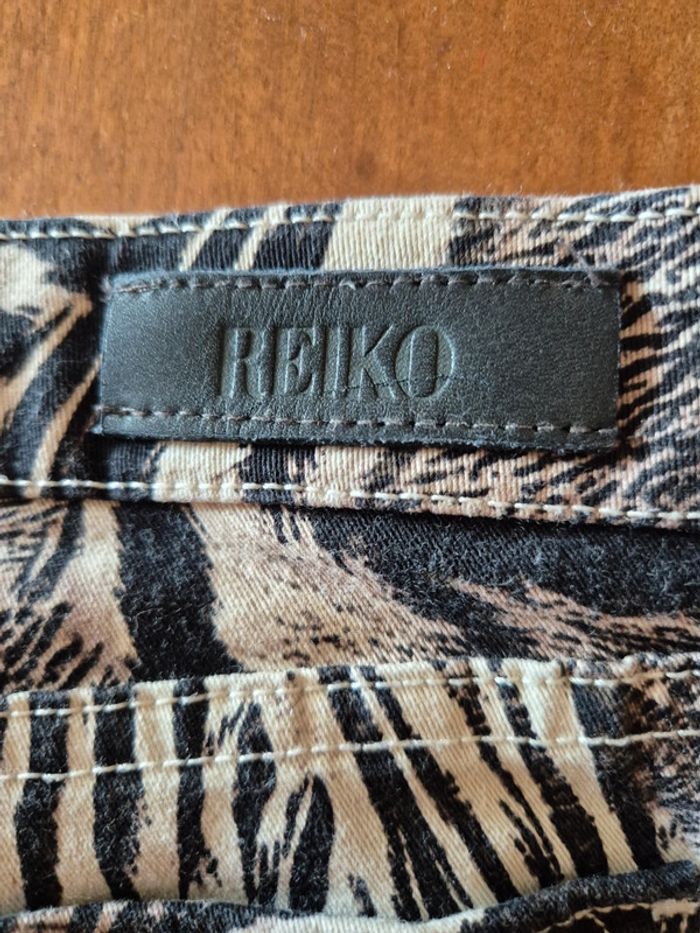 Jean slim motif zebre/léopard marque Reiko - photo numéro 5