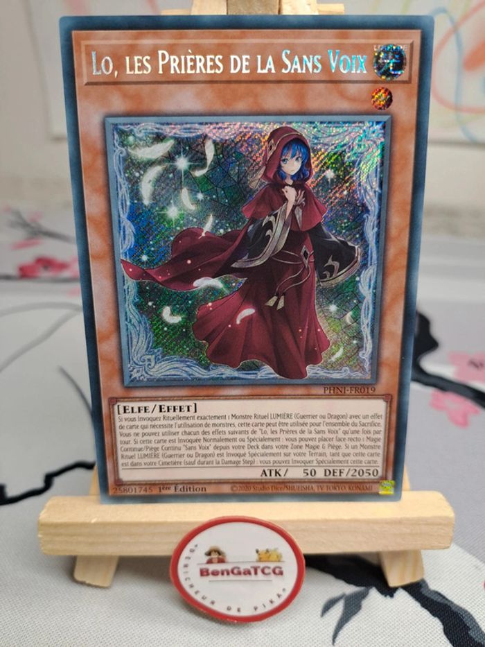 Carte Lo Les Prières De La Sans Voix Secret Rare Yu-Gi-Oh! Cauchemar Fantôme FR PHNI 019 1ère ed