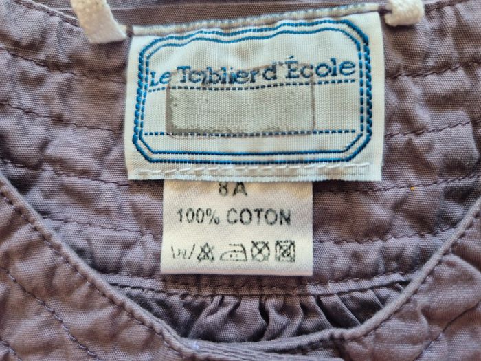 Tablier d'ecole violet - Blouse fille 8 ans - photo numéro 7