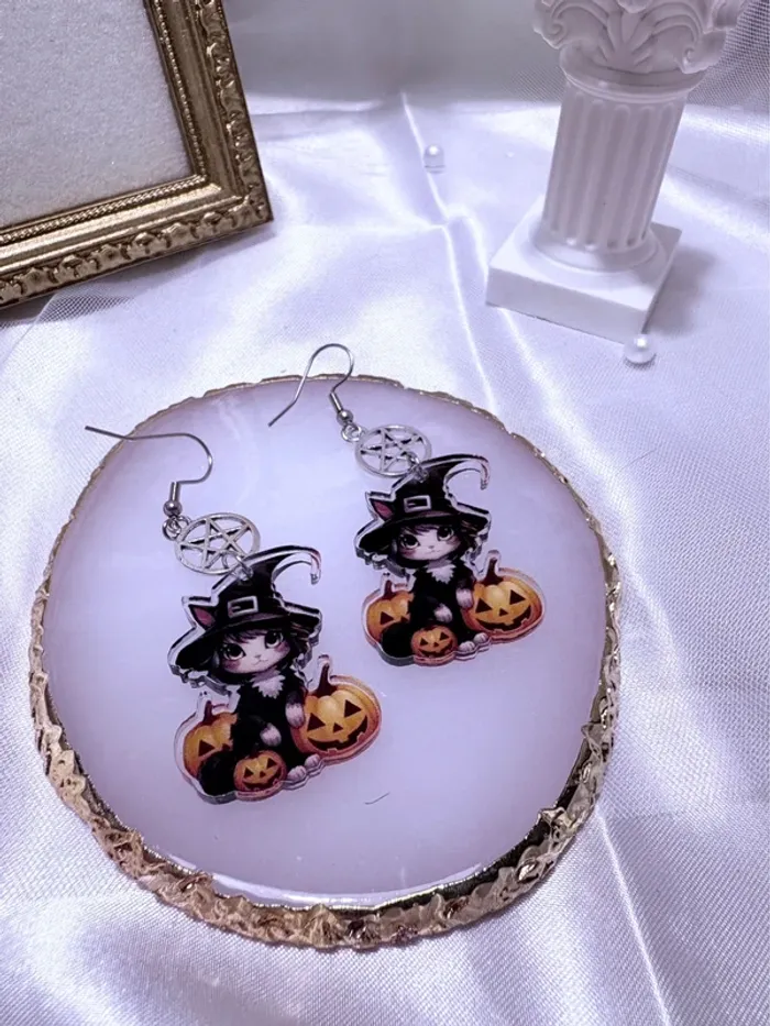 Boucles d’oreilles Witch Halloween - photo numéro 4