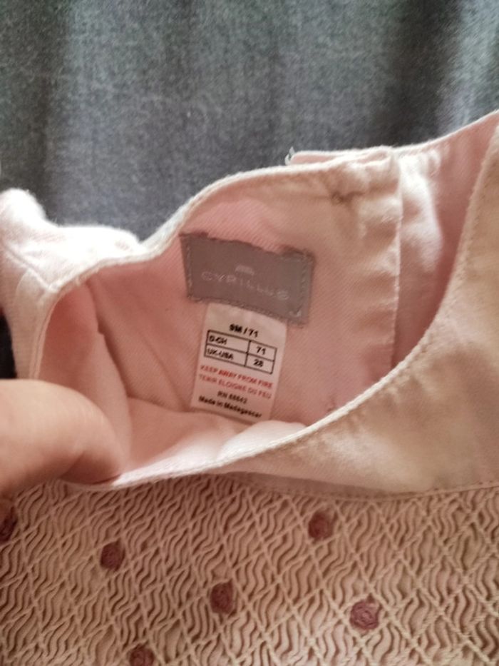 Robe Cyrillus à smock 9 mois - photo numéro 5