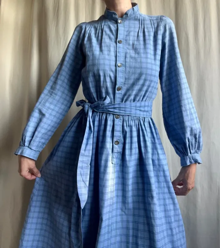 Authentic vintage Laura Ashley Cottagecore dress made in Wales Folk Prairie - Taille S - photo numéro 2