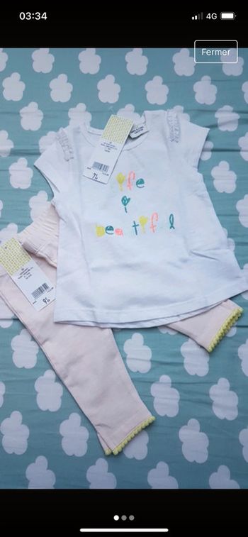 Tenue été fille 3mois TAO