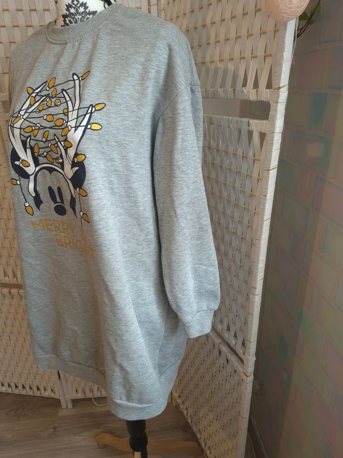 Jolie robe pull Disney Mickey de noël "Merry & Bright" gris - TM / 38/ 40 - photo numéro 3