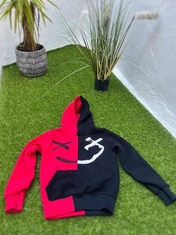 Très jolie pull à capuche scared & cubed taille 8 ans