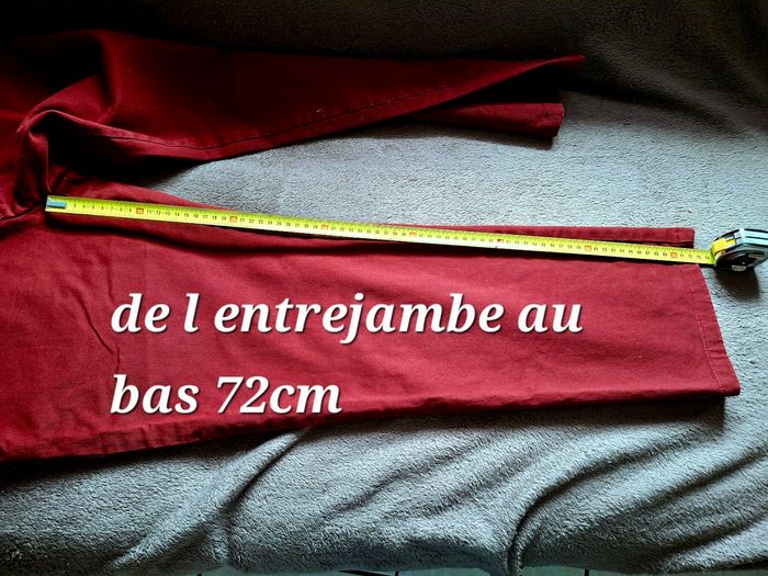 Chino bordeaux t46 - photo numéro 4