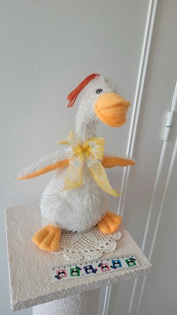 Jouet peluche oie décorative - vintage