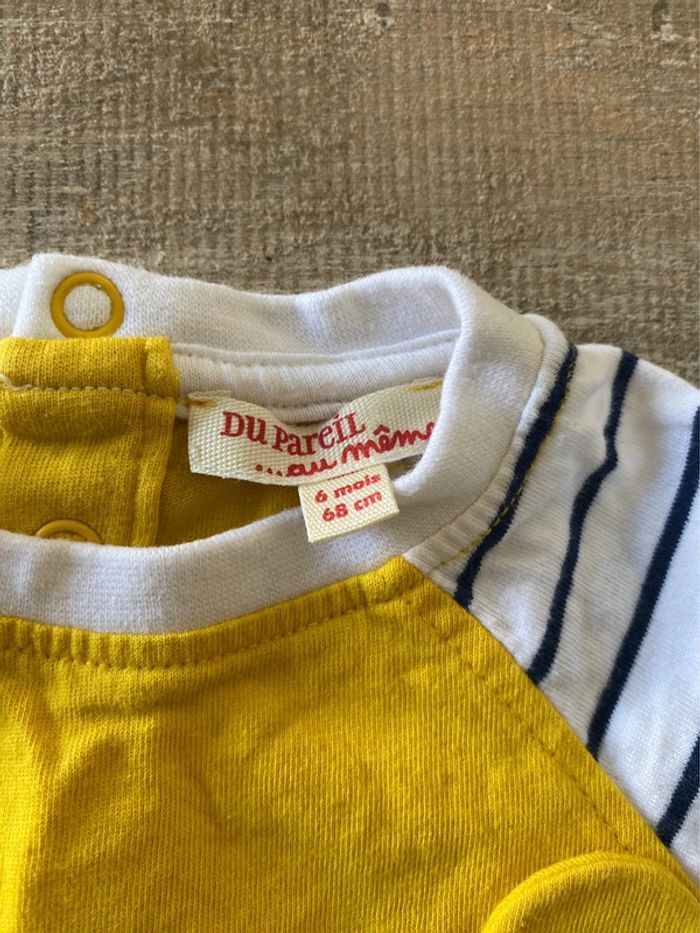 Ensemble t-shirt + short bébé garçon 6 mois - photo numéro 3