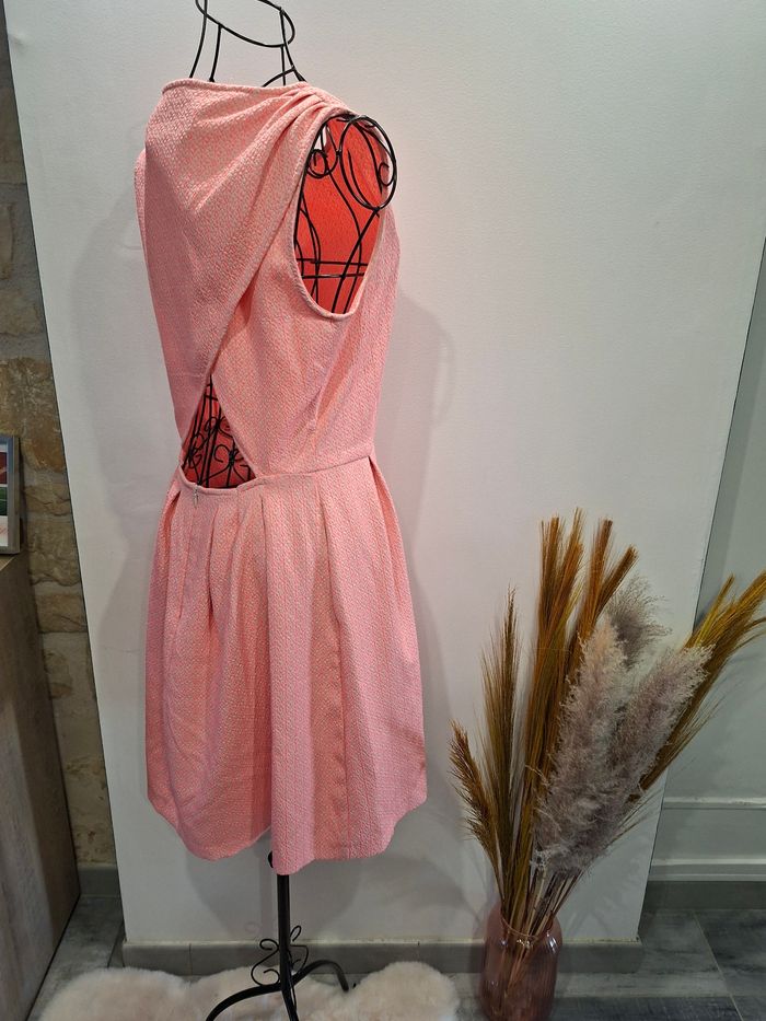 Robe rose poudré Mademoiselle R - Dos croisé - Taille 36 - photo numéro 5