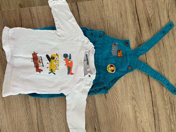 Ensemble salopette et haut 6 mois