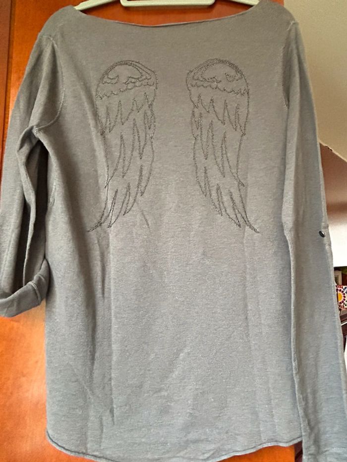 Pull gris ailes chaînes Berenice 38 neuf avec étiquette - photo numéro 6