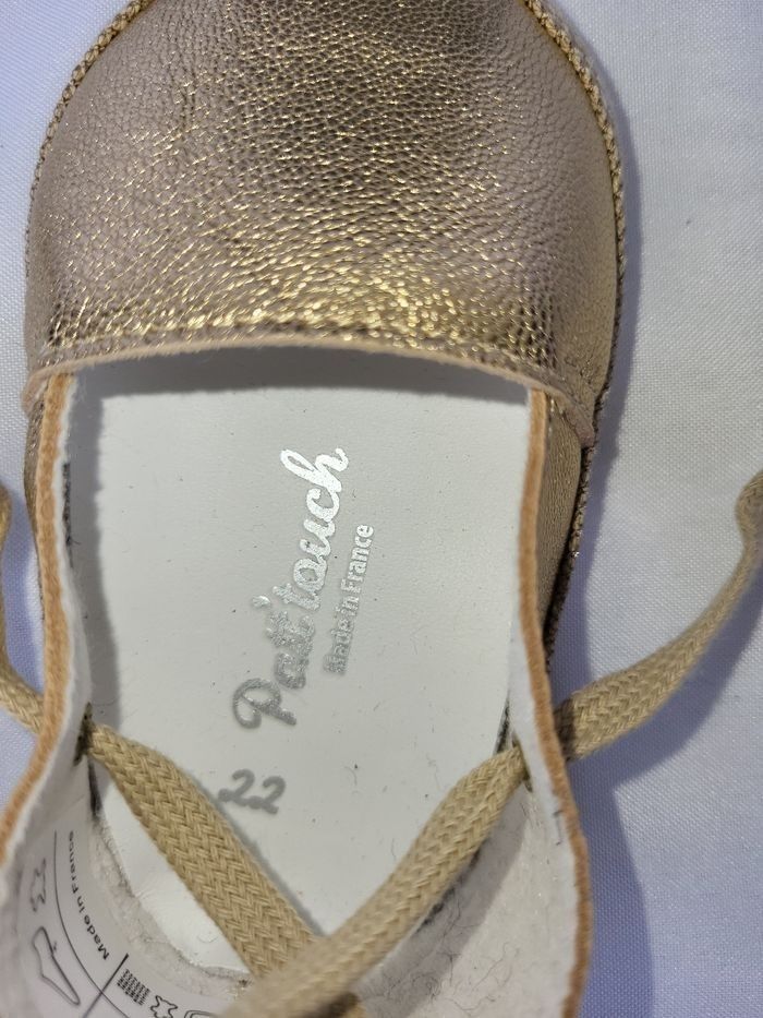 Chaussures espadrille bébé fille en cuir Point 22 Made in France 🇨🇵 - photo numéro 3