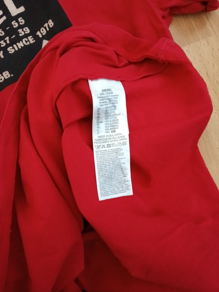 Tee-shirt diesel rouge - photo numéro 5