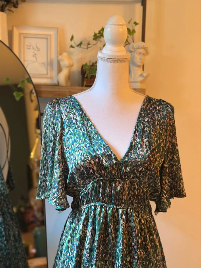 Robe verte à motifs dos nu taille S/M – Peace n’Love - photo numéro 8