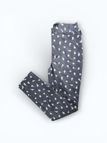 Pantalon coton Agnès B. effet pinceau gris Made in France - Taille 36 - SK57