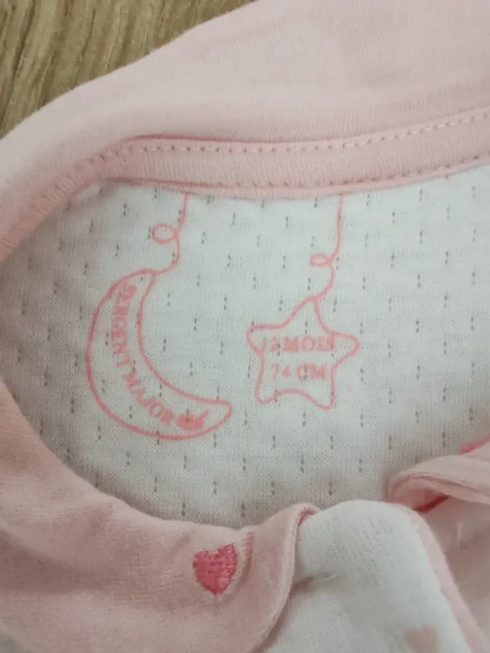 Pyjama 1 pièce fille 12 mois sergent major - photo numéro 5