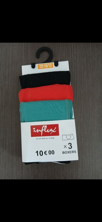 Lot de 3 boxers 10/12ans