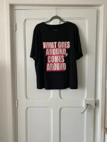 T-shirt imprimé noir/fushia femme - Taille 2XL Shein Curve