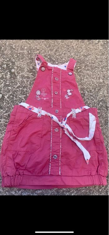 Robe sergent major rose et blanche