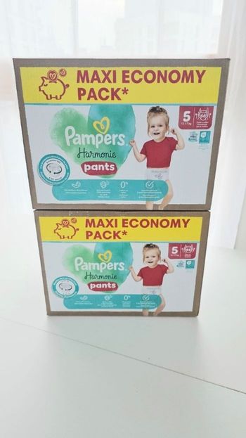 2× Couches Pampers Harmonie Pants Taille 5 MAXI PACK ×122