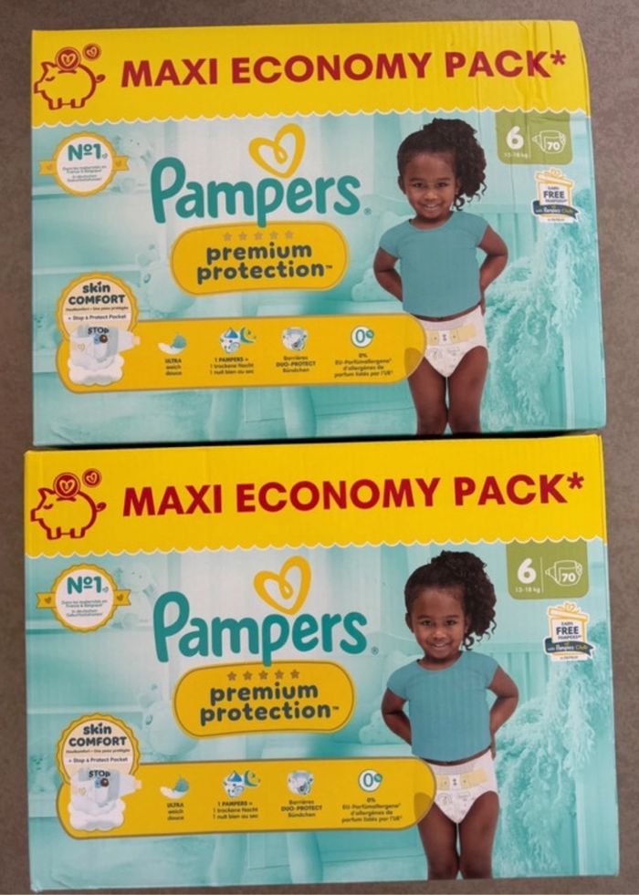 140 couches taille 6 Pampers premium protection