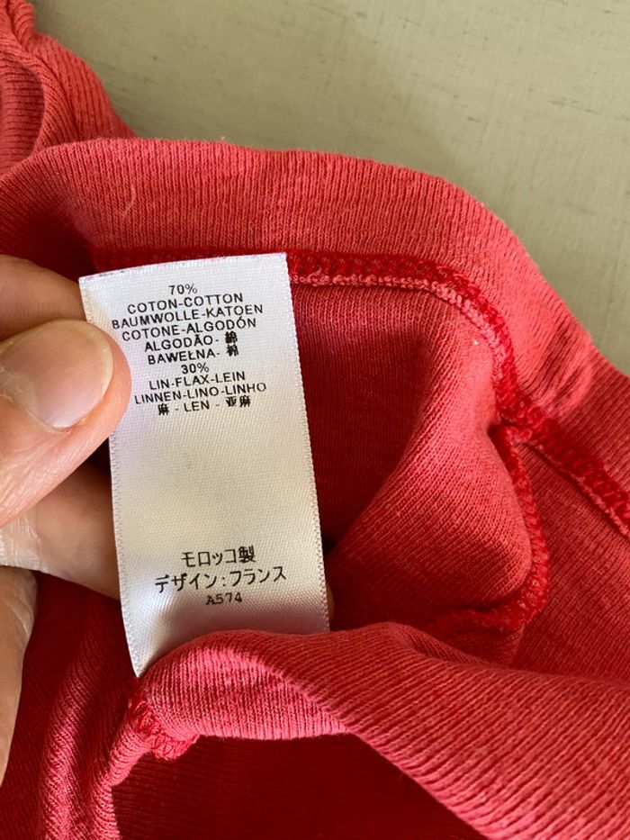Cardigan corail Petit Bateau 10 ans en coton et lin - photo numéro 7