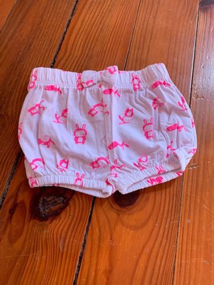 Short blanc lapin rose