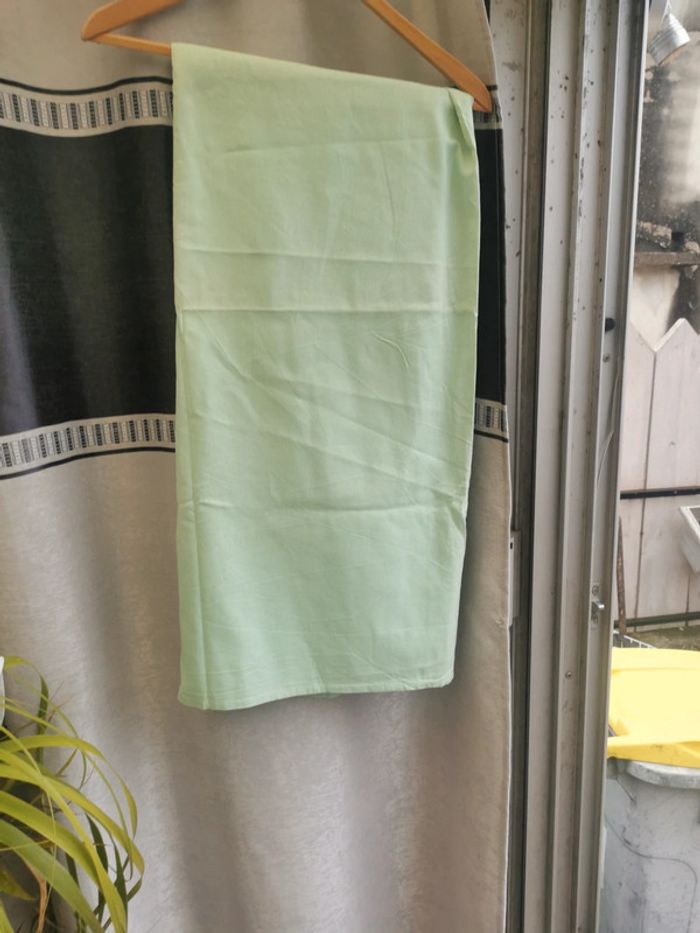 Tres jolie nappe vert d eau 100%coton - photo numéro 2