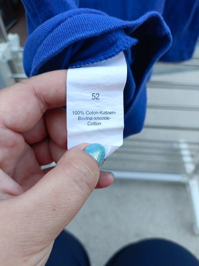 T-shirt Blanche Porte taille 52 bleu - photo numéro 4