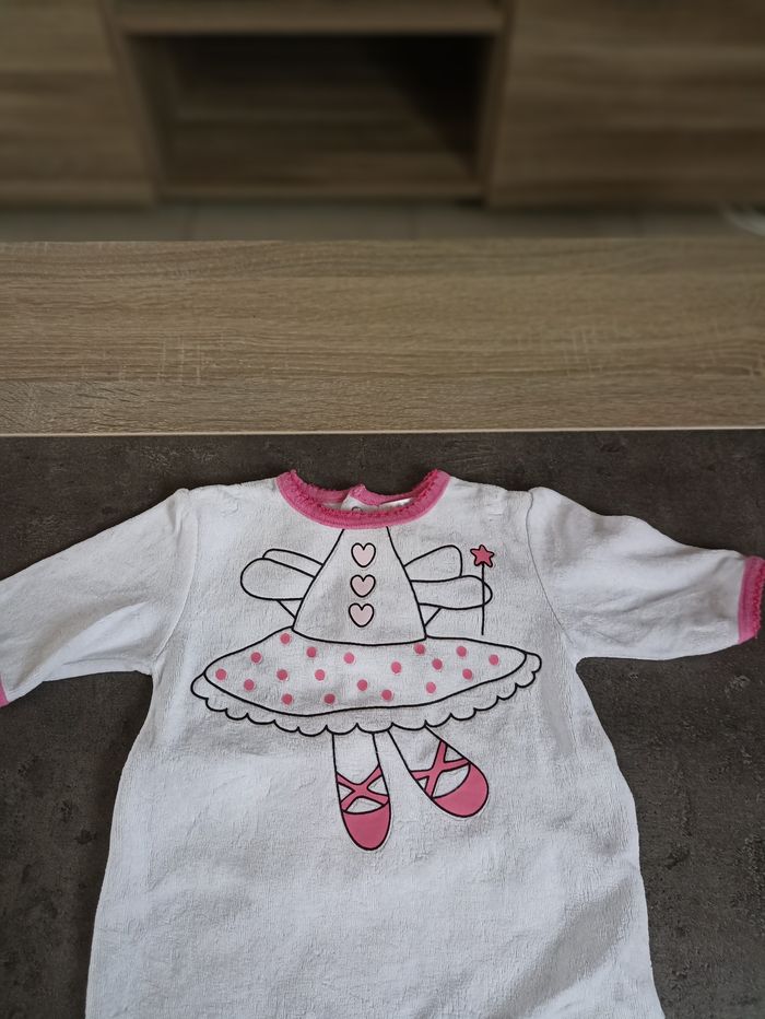 Pyjama en velours rose et blanc - photo numéro 2