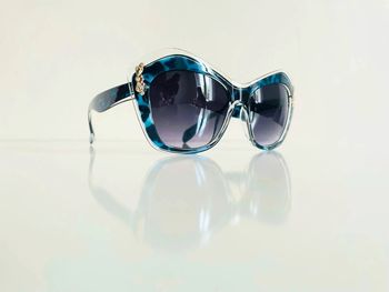 Lunette de soleil femme bleu léopard verres dégradés uvprotection catégorie 3