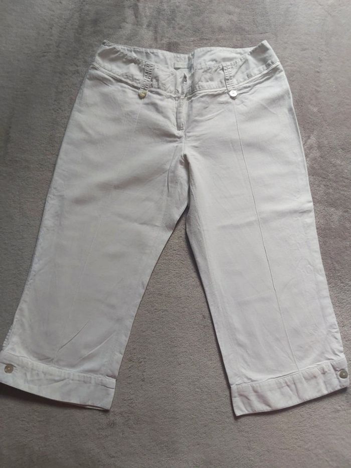 Pantacourt Blanc Femme