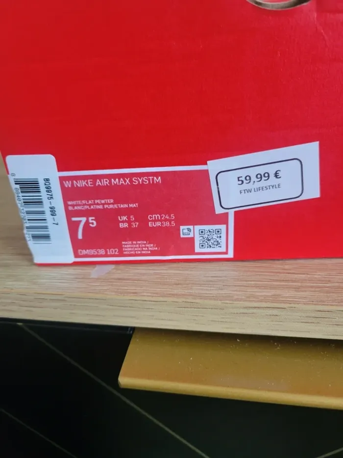 Nike Air Max Systm T38,5 100% Authentique - photo numéro 12