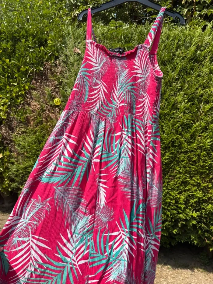 Robe à bretelles rose à motif floral – Marque In Extenso - photo numéro 2