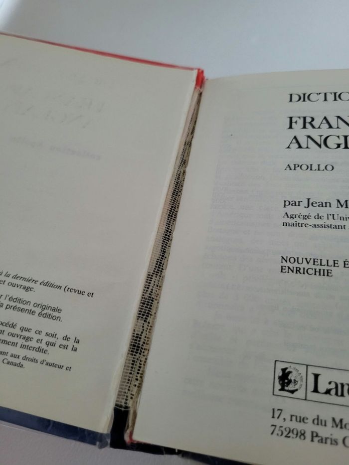 Dictionnaire Larousse Français Anglais - photo numéro 2