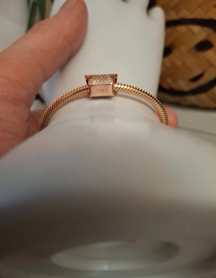 Charm patte de chien or rose - photo numéro 3