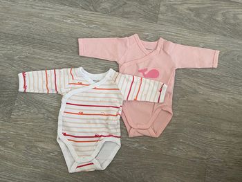 Lot 2 bodies fille 1 mois