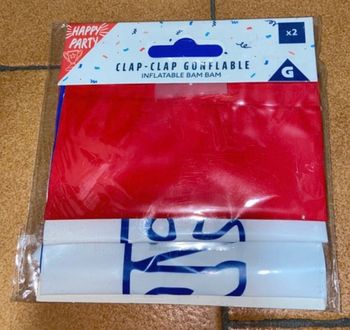 Clap couleur bleu blanc rouge France neuf